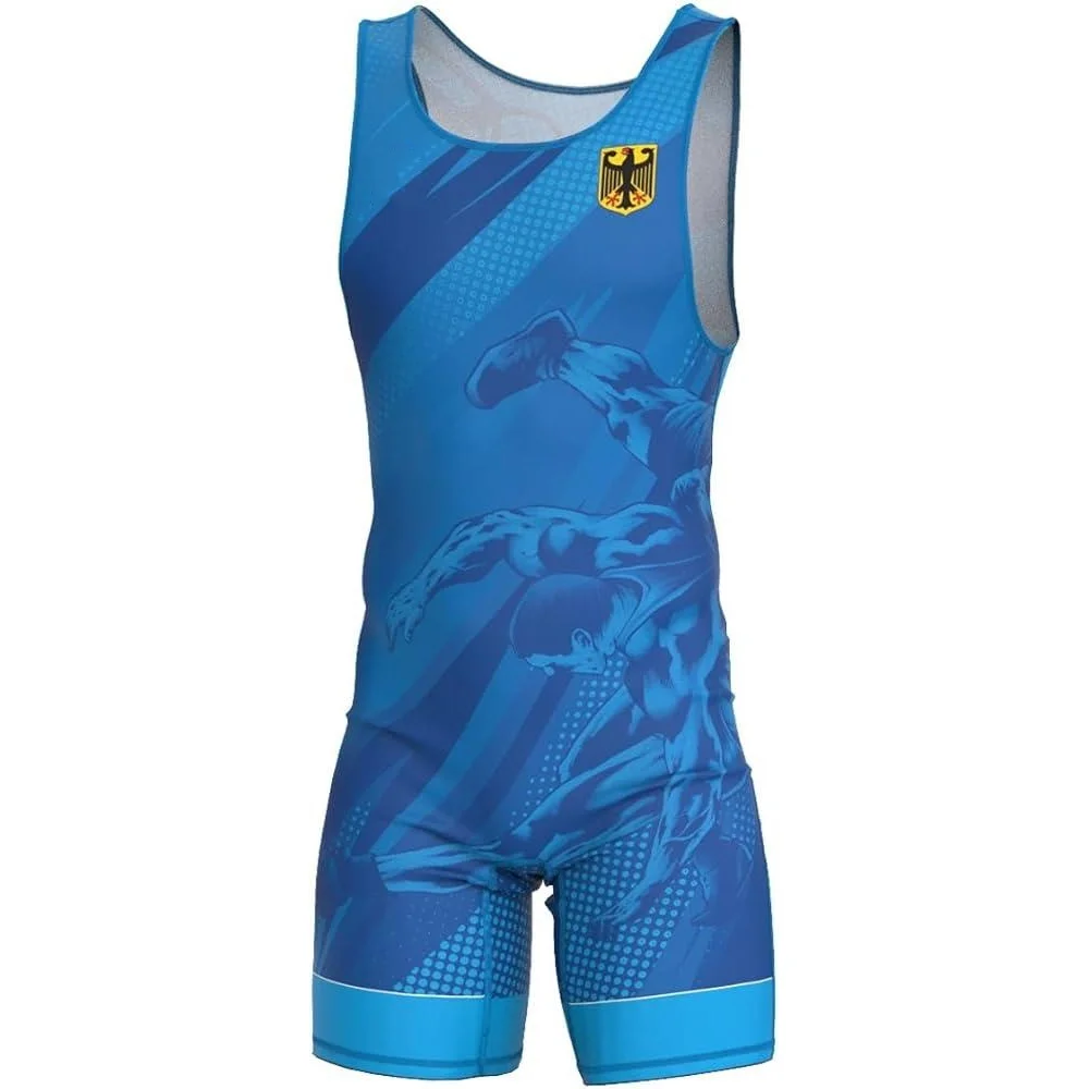 Running Gear Cool - Męskie podkoszulki zapaśnicze jednolite zaawansowane podkoszulki