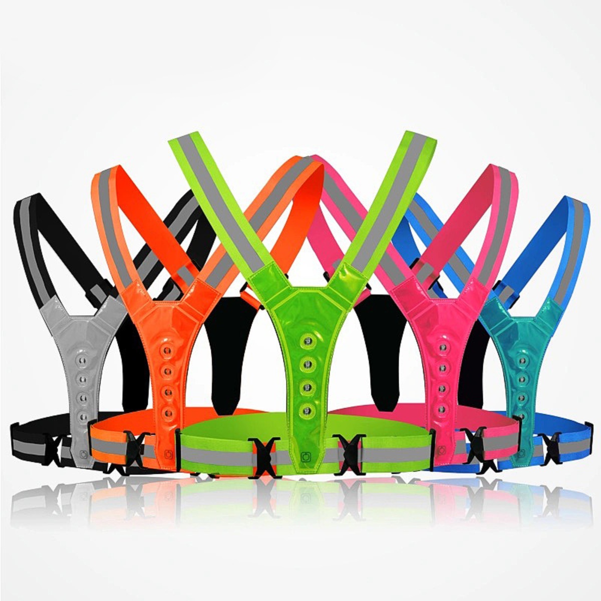 Running Gear Cool - Regulowana kamizelka bezpieczeństwa LED do biegania