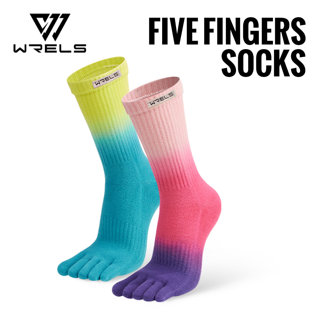 Anti Blister Sock - Skarpety z pięcioma palcami WRELS, bawełniane,